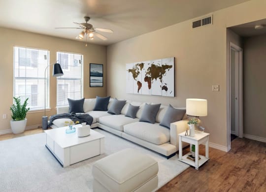 Living Room at Five Mile Creek, Dallas, TX