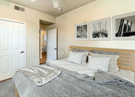 Virtually Staged Bedroom at Five Mile Creek, Dallas Texas