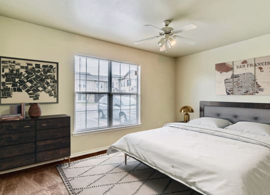 Virtually Staged Bedroom at Five Mile Creek, Dallas, TX