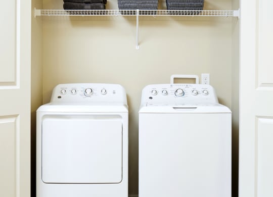 Washer and Dryer Example at Five Mile Creek, Texas