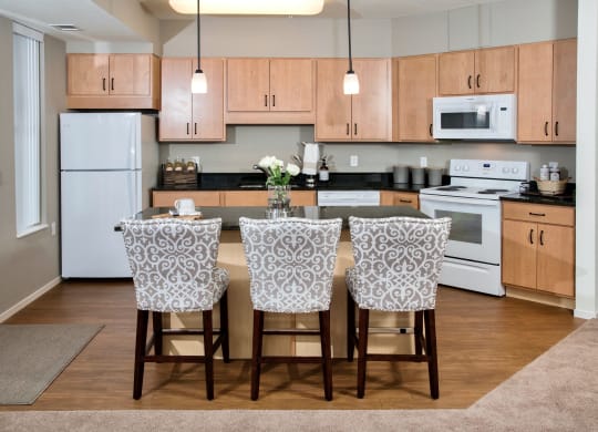 Kitchen at The Grainwood Senior Apartments, Prior Lake, MN