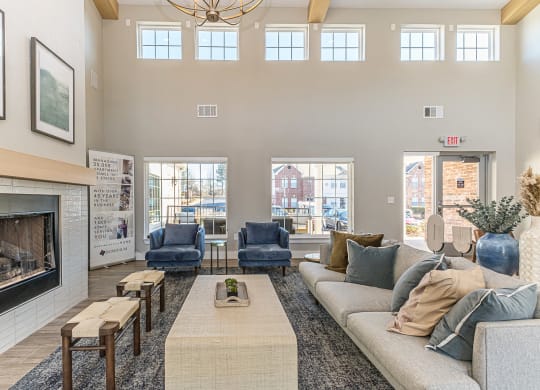 Clubhouse With Fireplace at Groves of Lawrenceville, Lawrenceville, GA