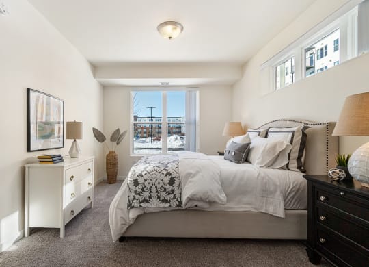 Lavish Bedroom at Harbor at Twin Lakes 55+ Apartments, Minnesota