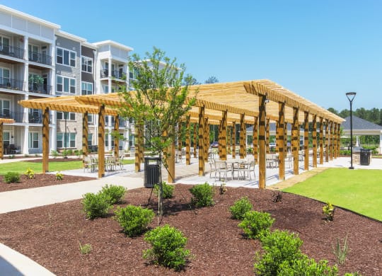 Garden Area at Haven at Congaree Pointe 55+ Apartments, Columbia South Carolina