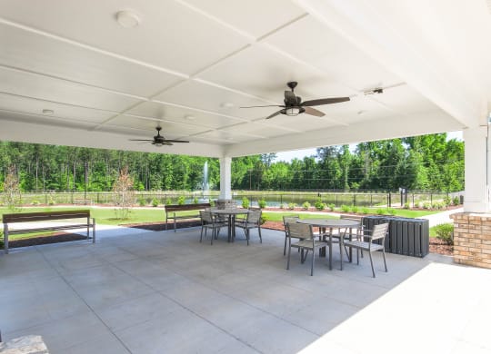 Outdoor Patio at Haven at Congaree Pointe 55+ Apartments, Columbia South Carolina