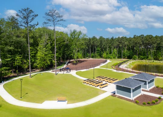 Lush Green Landscape at Haven at Congaree Pointe 55+ Apartments, Columbia