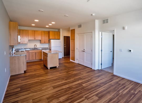 Wooden floors at Heritage at Church Ranch 55+ Apartments, Colorado, 80021