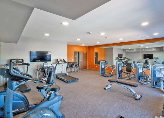 Fitness Center at Heritage at Church Ranch 55+ Apartments, Westminster 