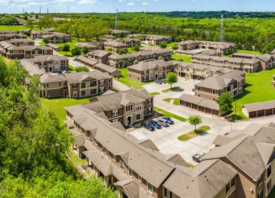 Aerial view at Highland Hills, Dallas, TX, 75241