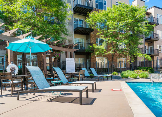 Poolside Deck at The Landings at Silver Lake Village, St. Anthony, 55421