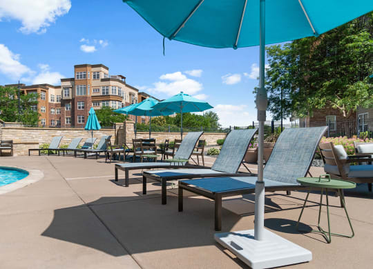 Pool Deck at The Landings at Silver Lake Village, St. Anthony, MN