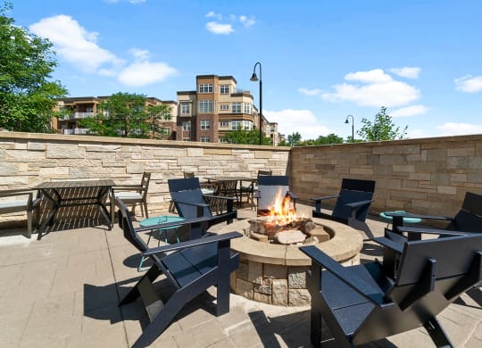Fire Pit at The Landings at Silver Lake Village, Minnesota