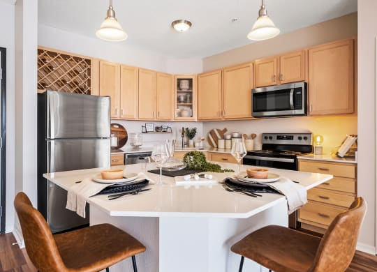 Model Kitchen at The Landings at Silver Lake Village, Minnesota, 55421