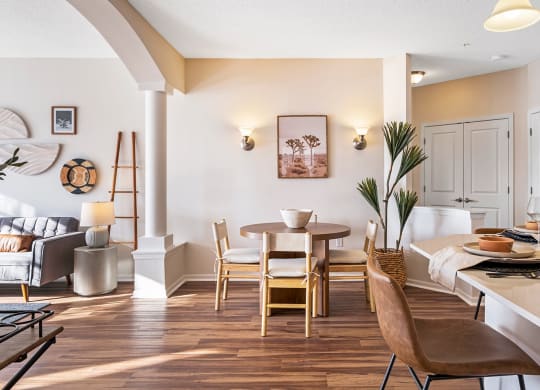 Living Room Interior at The Landings at Silver Lake Village, St. Anthony