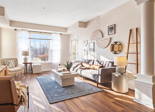 Modern Living Area at The Landings at Silver Lake Village, St. Anthony, 55421