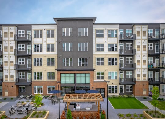 Patio at Legacy Commons at Signal Hills 55+ Apartments, Minnesota