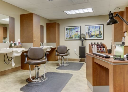 Beauty Salon at The Legends at Silver Lake Village 55+ Apartments, St. Anthony, Minnesota, 55421