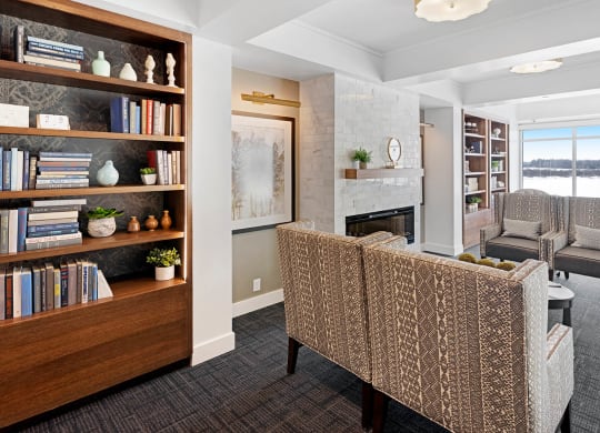 Library And Seating Area at The Legends of Blaine 55+, Blaine, 55449