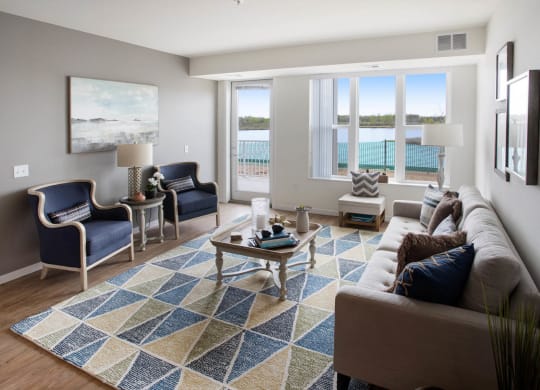 Modern Living Room at The Legends of Blaine 55+, Blaine, MN 55449