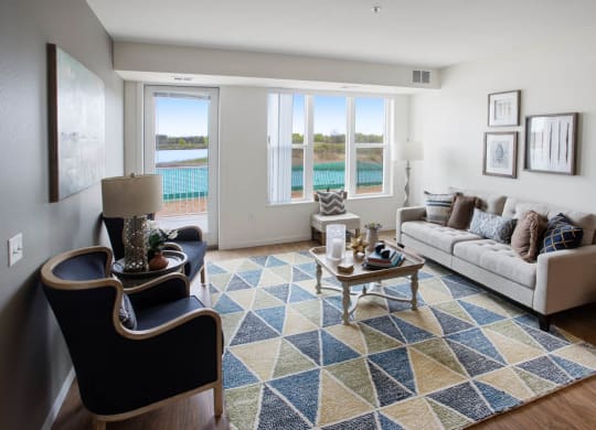 Living Room at The Legends of Blaine 55+, Minnesota, 55449