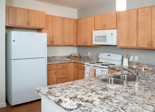 Granite Countertop at The Legends of Woodbury 55+ Apartments, Woodbury, MN