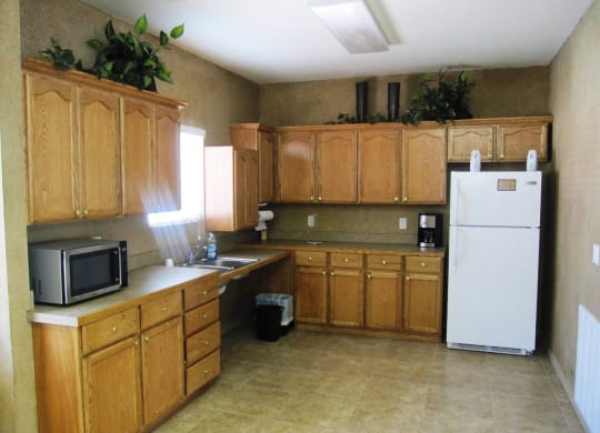 Kitchen with cabinets at Madison Pointe Apartments, Cotulla, TX, 78014