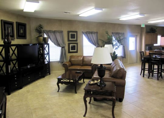 Community Room interior at Madison Pointe Apartments, Cotulla, Texas