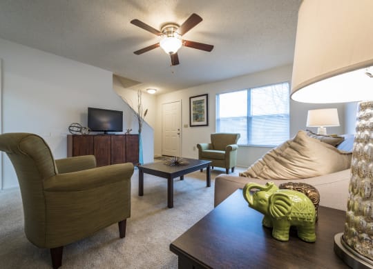 Living Room at MeadowView Townhomes, Goshen, Ohio