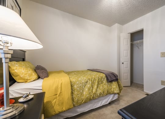 Bedroom With Closet at MeadowView Townhomes, Ohio