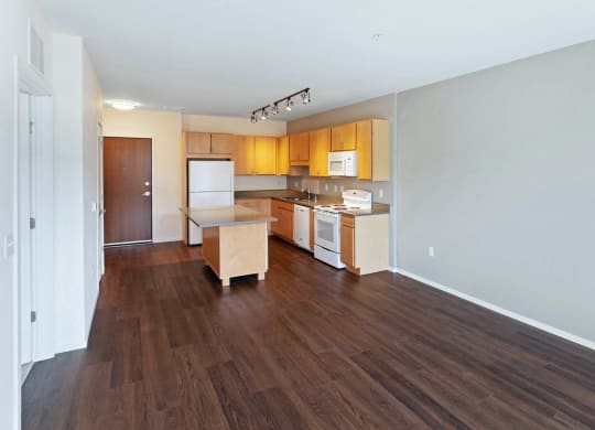 Living And Kitchen at Millberry Apartments, St. Paul, MN 55114