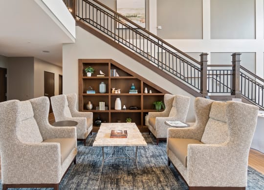 Lobby at Oaks Landing 55+ Apartments, New Brighton, MN