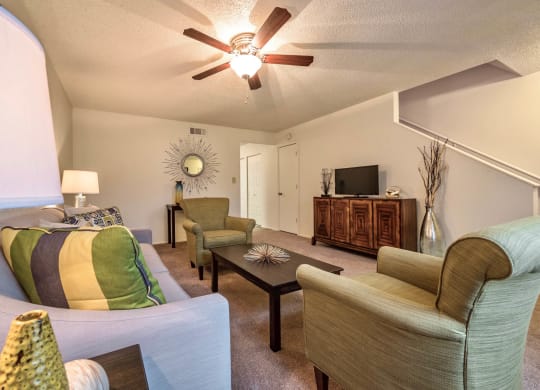 Living Room at Olive Branch Townhomes, Batavia Ohio 