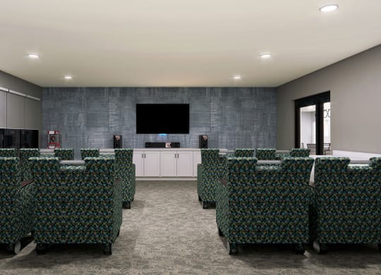 Theater Room at Osprey Park 62+ Apartments, Kissimmee, FL, 34758