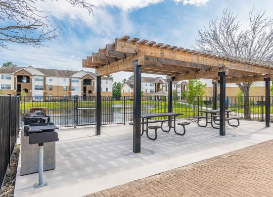 Grilling and Picnic Area at Pinewood Apartments, Texas
