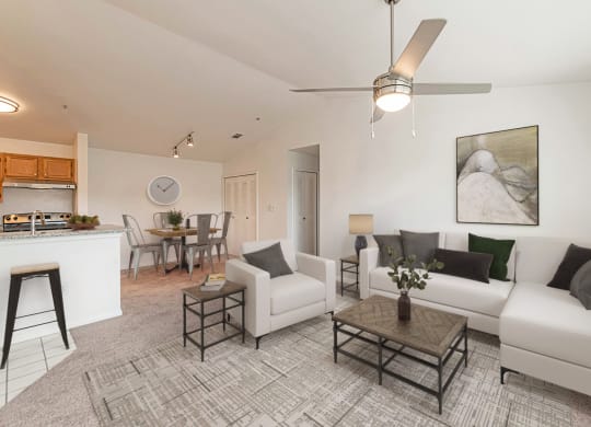 Virtually Staged Apt Overview at Pinewood Apartments, Texas