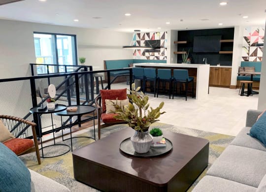 Community room at Preserve at Shady Oak Apartments, Minnesota