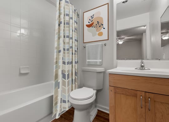a bathroom with a toilet and a shower curtain