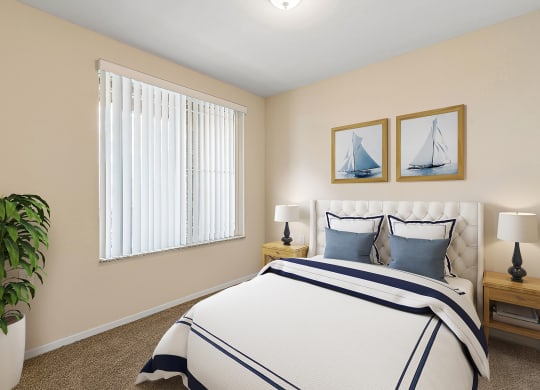 Bedroom at Sandpiper Glen 62+ Apartments, Orlando, Florida