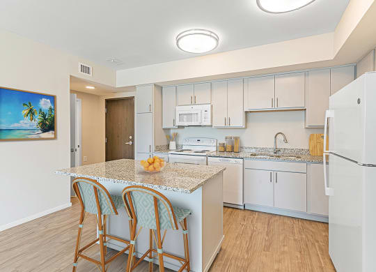 Kitchen counter at Sandpiper Glen 62+ Apartments, Orlando, FL