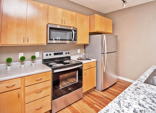 Fully Equipped Kitchen at Scharbauer Flats, Texas