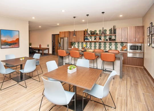 Community Room With Kitchen at Scharbauer Flats, Midland