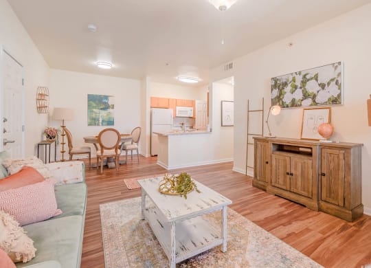 Signature at Southern Oaks_Staged Living Room