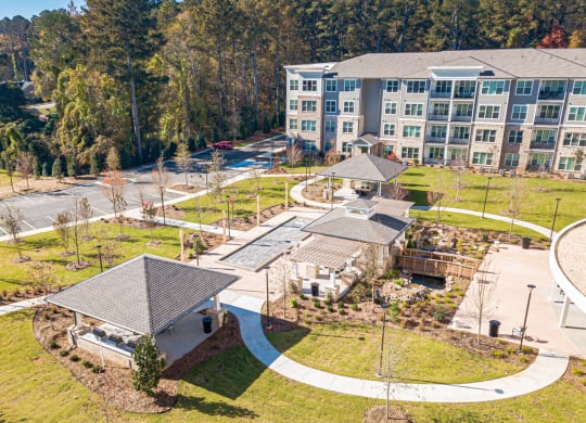 Aerial view 2 at Stonepointe 55+ Apartments, Lithonia, GA