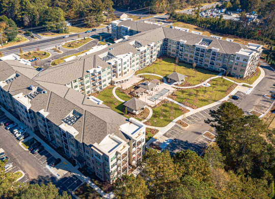 Aerial view 1 at Stonepointe 55+ Apartments, Lithonia, GA