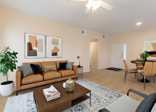 Dominium-The Springs-Dining and Living Room at The Springs, Pasadena, TX