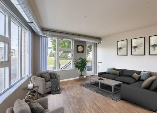 Living Room at Union Flats, St. Paul