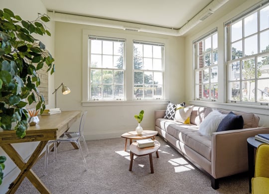 Modern Living Area at Upper Post Flats, Fort Snelling