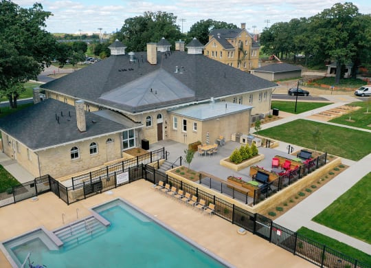 Pool and Community Patioat Upper Post Flats, Fort Snelling Minnesota