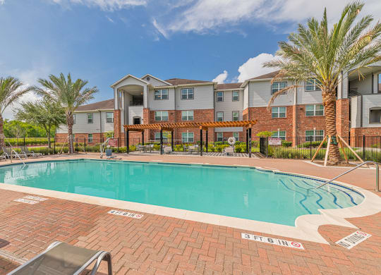 Pool View at Vermillion Apartments, Houston Texas