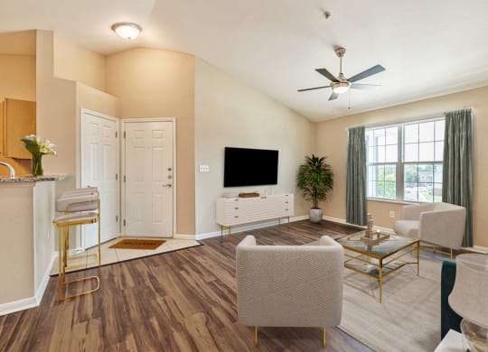 Model Living Room at Vermillion Apartments, Houston, TX 77021